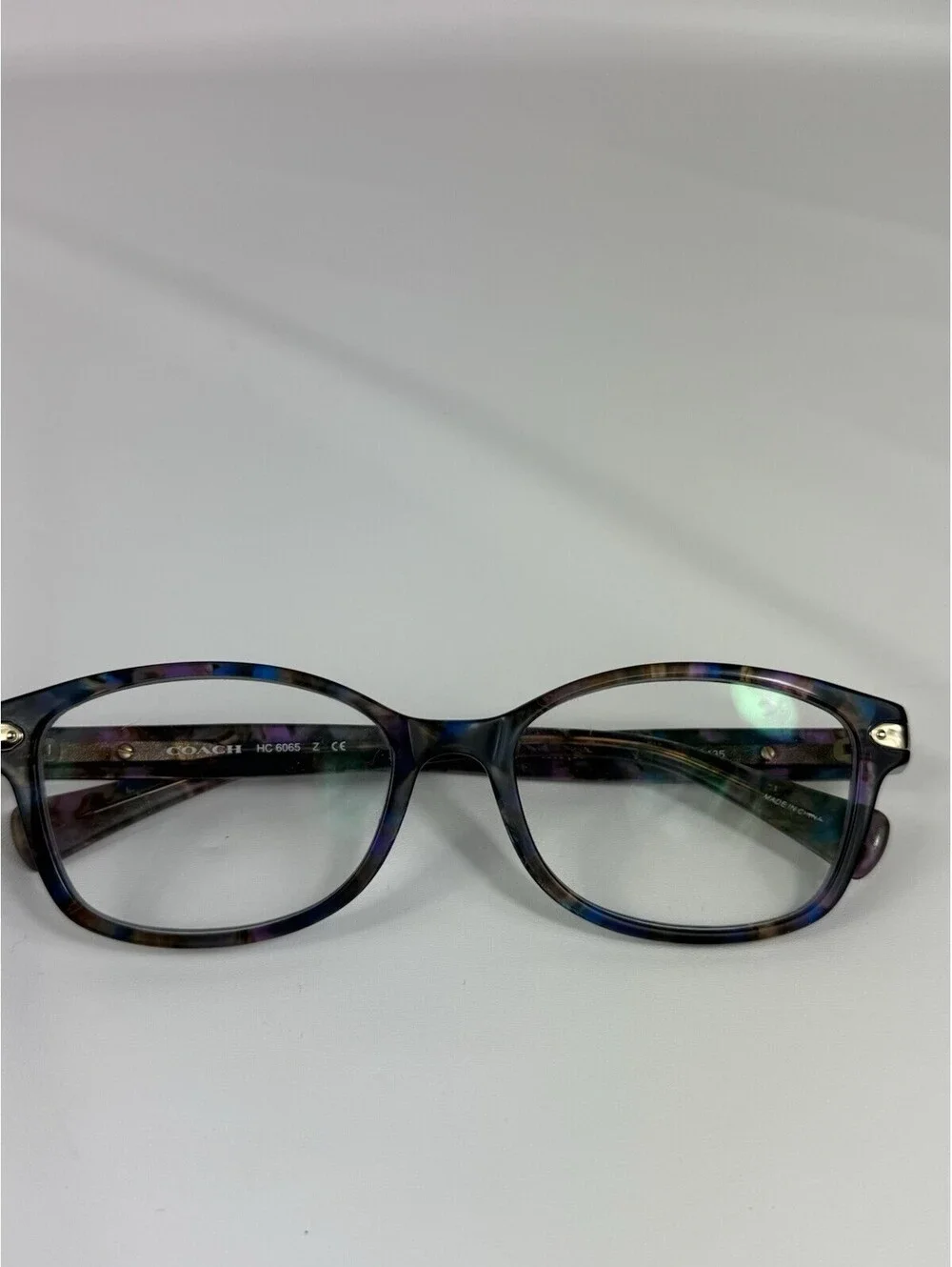 COACH Eyeglasses HC 6065 5291 CONFETTI PURPLE Signature C FRAMES ONLY 51-17-135